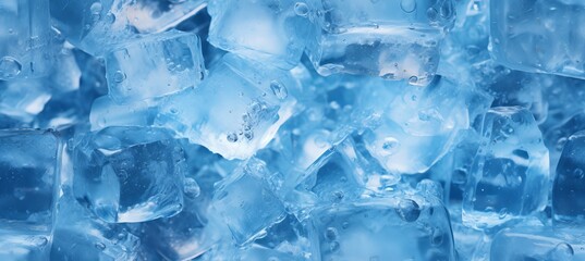 Abstract ice cube texture background. Generative AI technology.