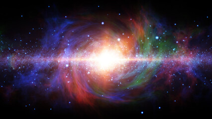 宇宙　銀河誕生　背景　カラフル © koro