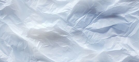 White plastic crumpled texture background. Generative AI technology.