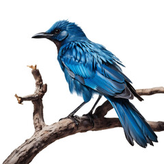 Fototapeta premium blue blackbird isolated on white