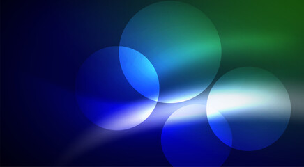 Shiny Light Neon Bubble Circles. Vector illustration For Wallpaper, Banner, Background, Card, Book Illustration, landing page