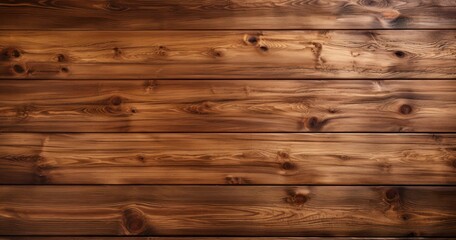 Naklejka premium Rustic Charm - A Top View of Brown Wooden Planks, Textured and Timeless, as a Background