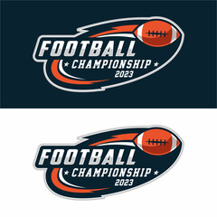American Football sport logo design vector illustration 
