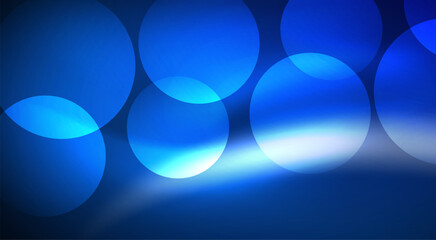 Shiny Light Neon Bubble Circles. Vector illustration For Wallpaper, Banner, Background, Card, Book Illustration, landing page