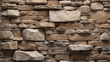 Stacked stone wall background Huge boulders stacked on the wall, orange-red brown rocks, rough mountain surface. Granite background Nature, for design.