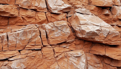 Background image of a rock texture of brown, orange, red and dark black with cracks. rough mountain surface Granite background. Nature. For design,stone wall,stone background.