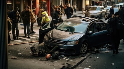 Car Accident Photography - obrazy, fototapety, plakaty