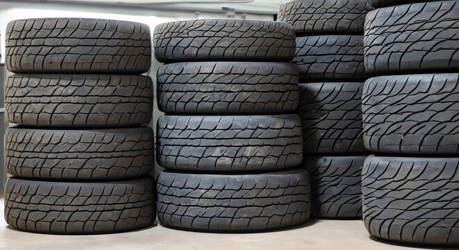Towering Heap of Old Tires