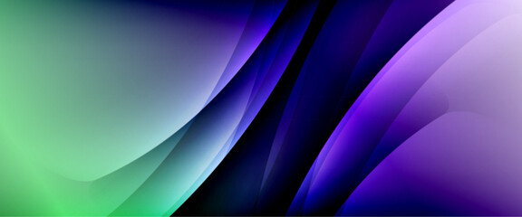 Dynamic flowing waves on gradient color background. Vector illustration For Wallpaper, Banner, Background, Card, Book Illustration, landing page