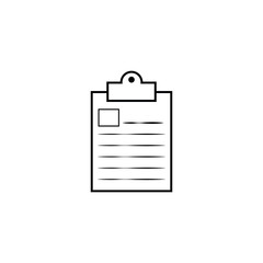 Document vector file icons. Paper documents icons, signs. Clipboard, checklist, report, survey or agreement editable stroke outline icon. vector design.