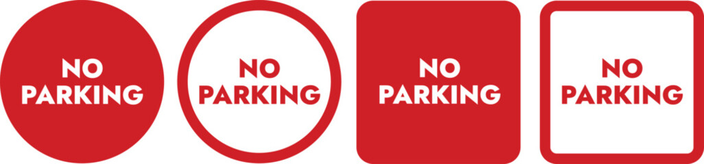 Orderly Exclusion: Minimal Vector No Parking Sign for a Clean and Modern Visual Solution