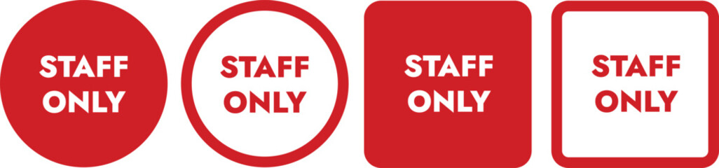 Obraz premium Exclusive Elegance: Minimalist Vector Staff Only Sign for a Clean and Refined Look