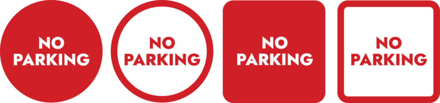 Orderly Exclusion: Minimal Vector No Parking Sign for a Clean and Modern Visual Solution