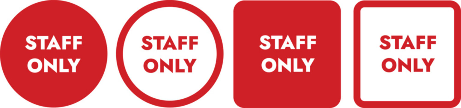 Exclusive Elegance: Minimalist Vector Staff Only Sign for a Clean and Refined Look