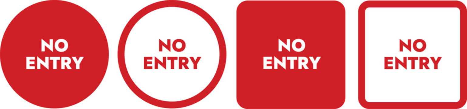 Restricted Access Elegance: Minimal Vector No Entry Sign for a Clean and Contemporary Design