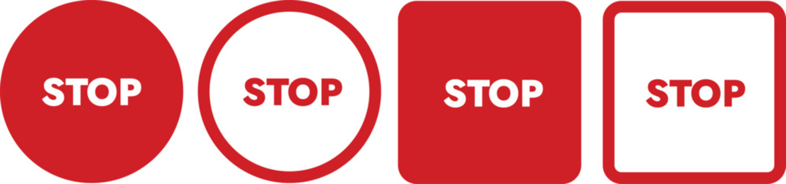 Halt in Style: Minimal Vector Stop Sign for a Clean and Contemporary Visual Impact