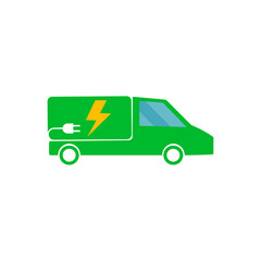 electric van delivery truck vector ev car