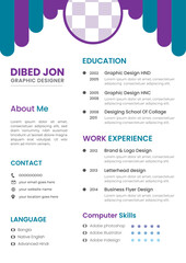 Digital CV or Resume Design.