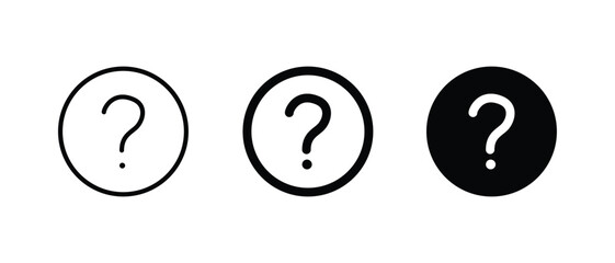 Question icon set vector for web, ui, and mobile apps - obrazy, fototapety, plakaty
