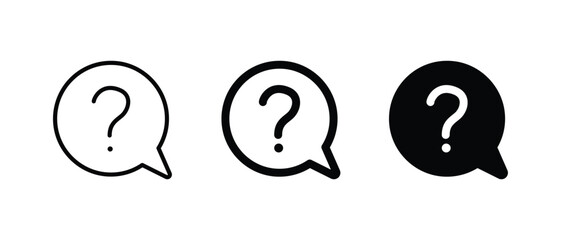 Question icon set vector for web, ui, and mobile apps