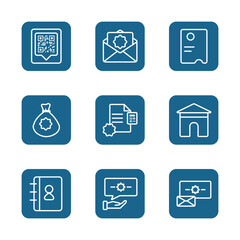 simple icon for business. collection finance icons is editable. 