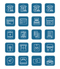 Finance and Business Icons set. simple set of finance icons. editable vector