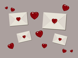 set of cards, love message