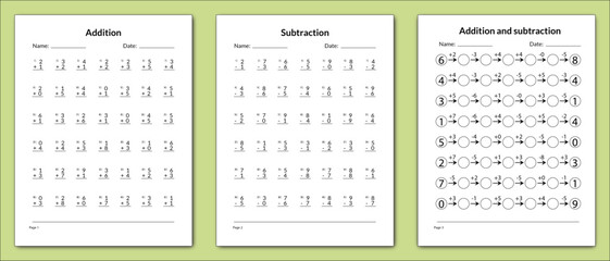 Kid's Math Worksheets (1-3)