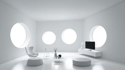 Pioneer style minimalist space design