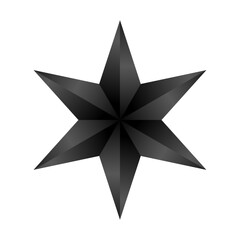 Vector decorativeblack star on white background