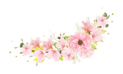 Fototapeta na wymiar Vector cherry blossom branches card design