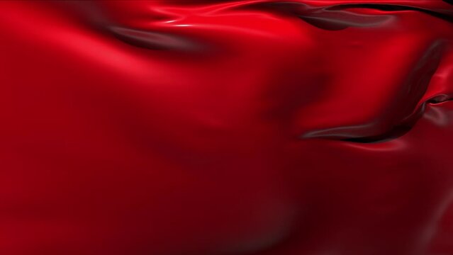 Red cloth blows in the wind on alpha channel