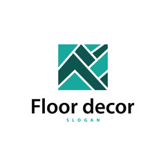 Fototapeta premium Floor logo simple abstract design home decoration Ceramic tile vector illustration