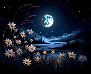 a moonlit backdrop for a magical touch