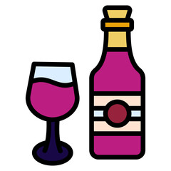 Wine Glass Icon Element For Design