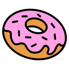 Fototapeta premium Donut Icon Element For Design