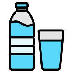 Water Bottle Icon Element For Design