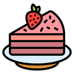 Cake Slice Icon Element For Design