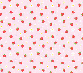 strawberry pattern background for design. Colorful background.