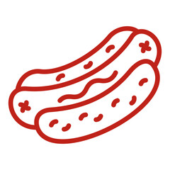 Hot Dog Icon Element For Design