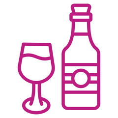 Wine Glass Icon Element For Design