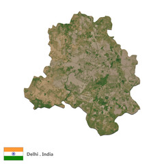 Obraz premium Delhi, State of India Topographic Map (EPS)