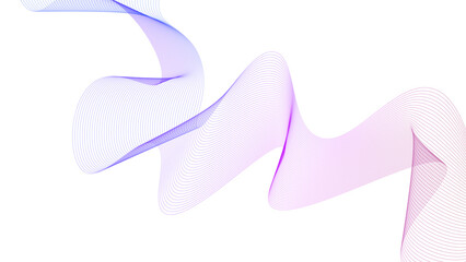 Abstract wave element for design. Digital frequency track equalizer. Stylized line art background. Vector illustration. Wave with lines created using blend tool. Curved wavy line,