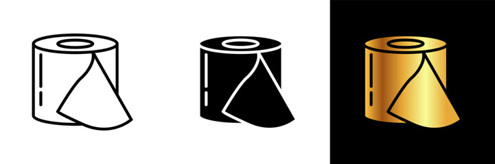 An essential hygiene icon representing a toilet paper roll, embodying bathroom cleanliness, comfort, and a fundamental item for maintaining personal hygiene.