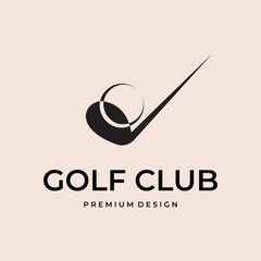golf template logo vector simple design for golf club
