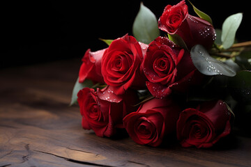 valentines day background, social media background for vday, full of romance cards with love, red rose and candles