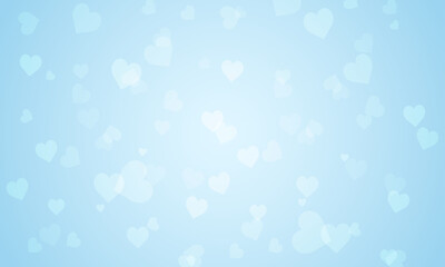 Vector abstract bokeh background with heart for valentine's day