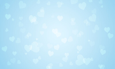 Vector abstract bokeh background with heart for valentine's day