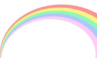 Vector illustration of the colorful rainbow