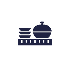 Serving size icon on white